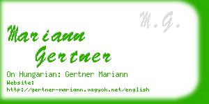 mariann gertner business card